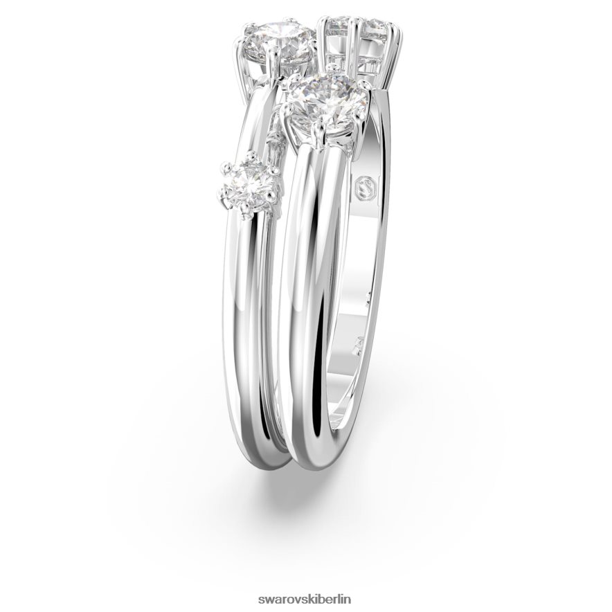 Swarovski Constella-Ring Rundschliff, weiß, rhodiniert Schmuck HLT448376