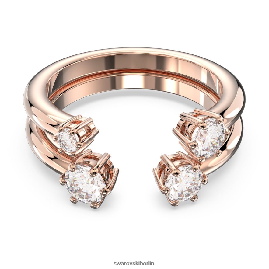 Swarovski Constella-Ring Rundschliff, weiß, rosévergoldet Schmuck HLT448380