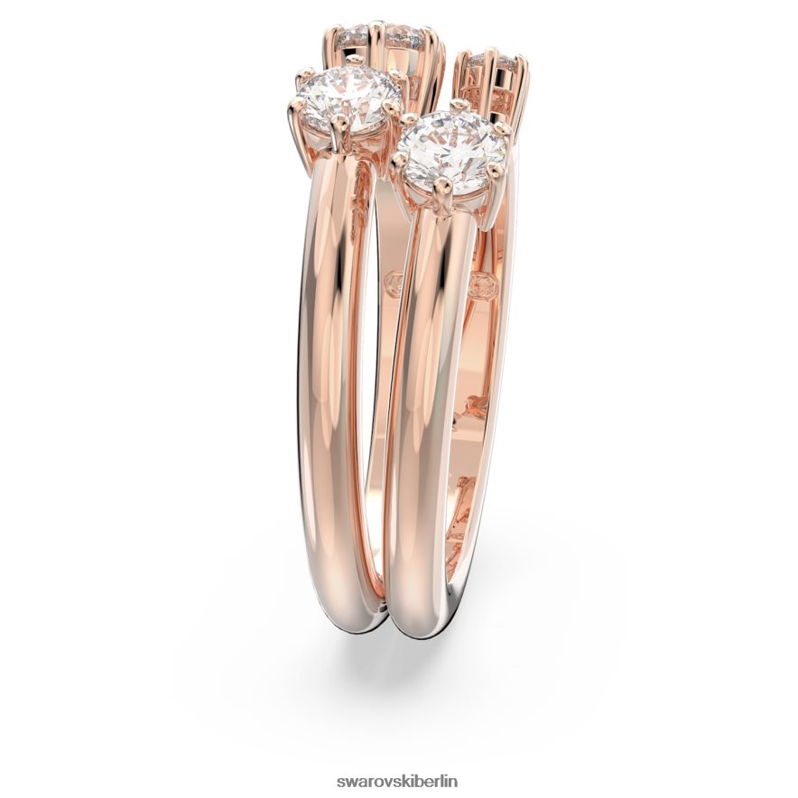 Swarovski Constella-Ring Rundschliff, weiß, rosévergoldet Schmuck HLT448380