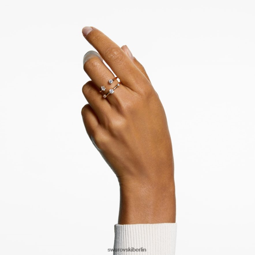 Swarovski Constella-Ring Rundschliff, weiß, vergoldet Schmuck HLT448373