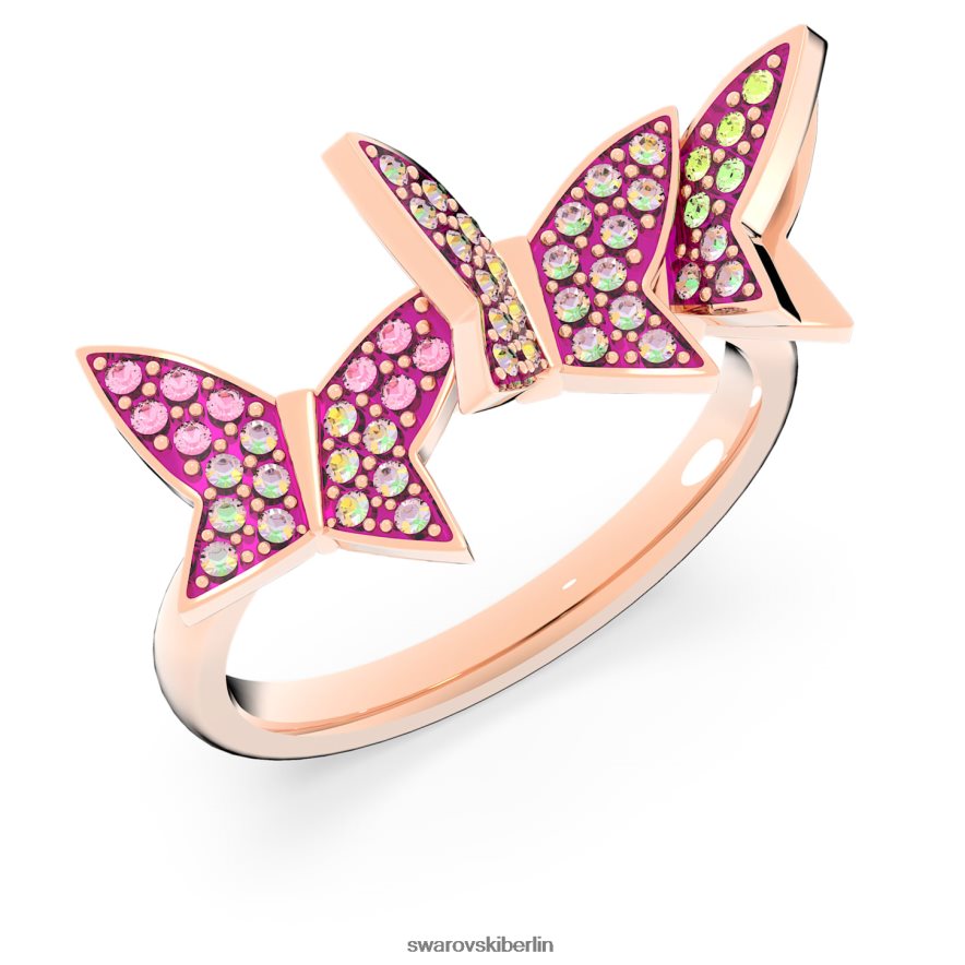 Swarovski Lilienring Schmetterling, rosa, rosévergoldet Schmuck HLT4481091