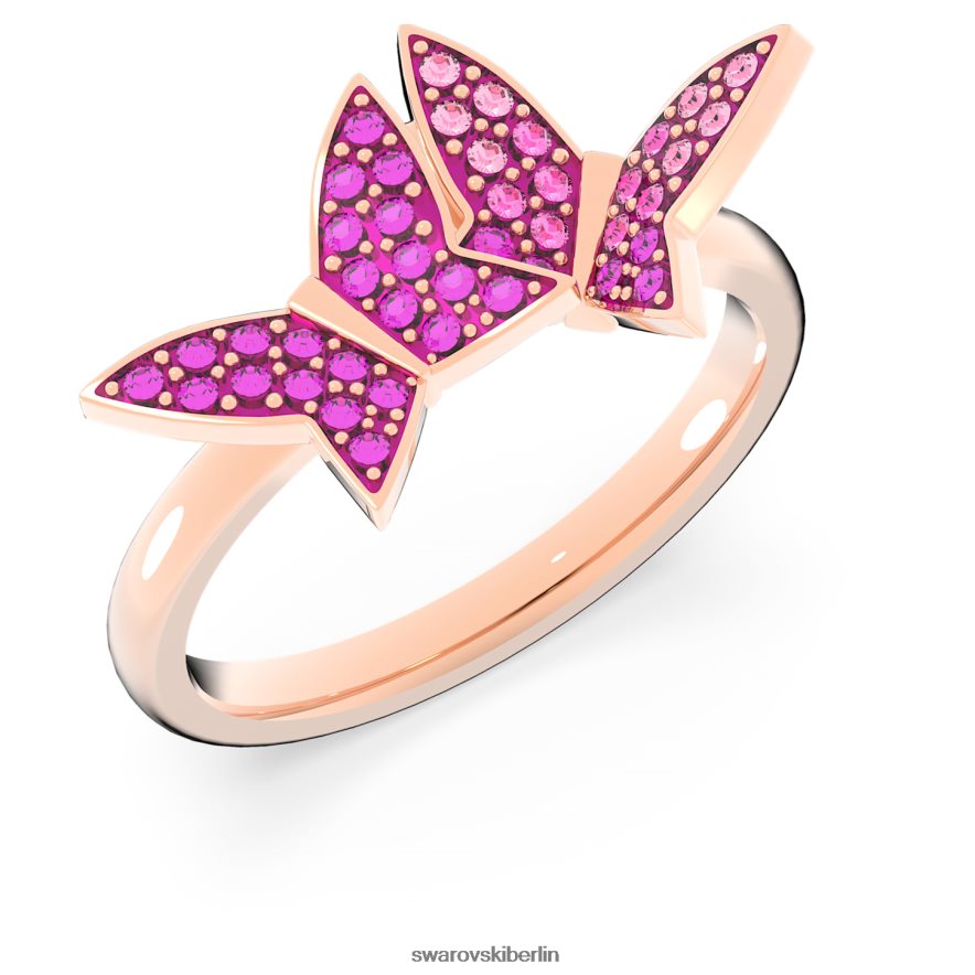 Swarovski Lilienring Schmetterling, rosa, rosévergoldet Schmuck HLT4481091