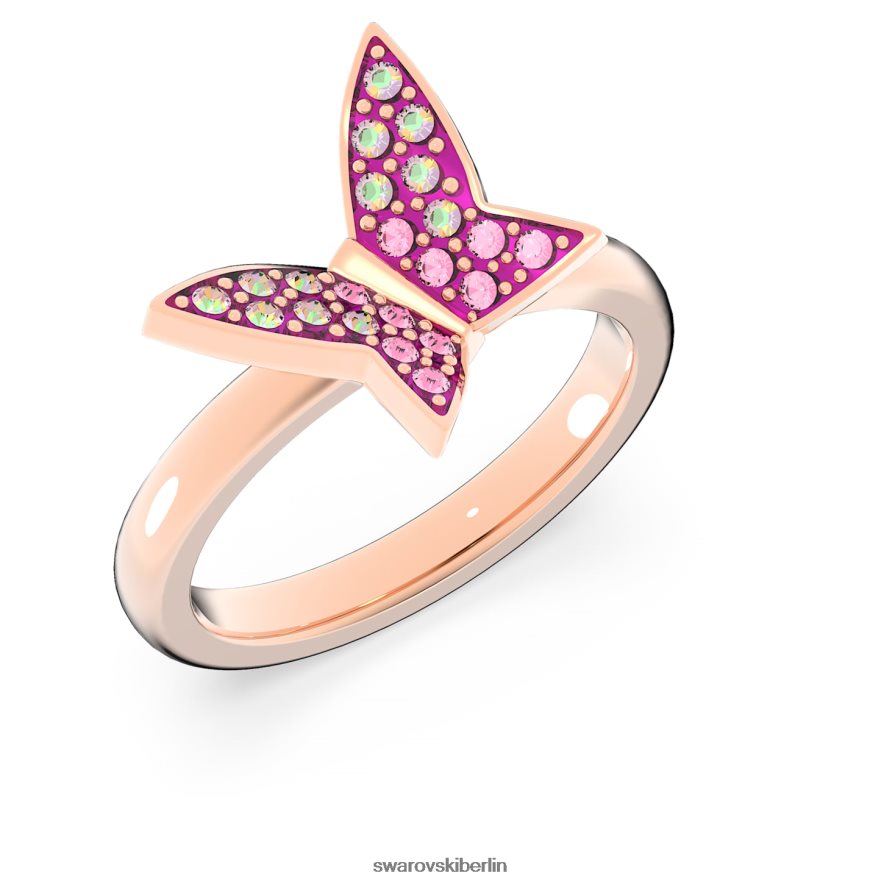 Swarovski Lilienring Schmetterling, rosa, rosévergoldet Schmuck HLT4481091