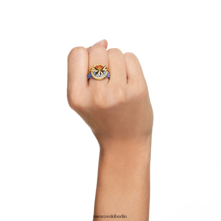Swarovski Marvel Captain Marvel Ring mehrfarbig, vergoldet Schmuck HLT4481089