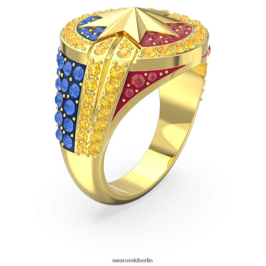 Swarovski Marvel Captain Marvel Ring mehrfarbig, vergoldet Schmuck HLT4481089