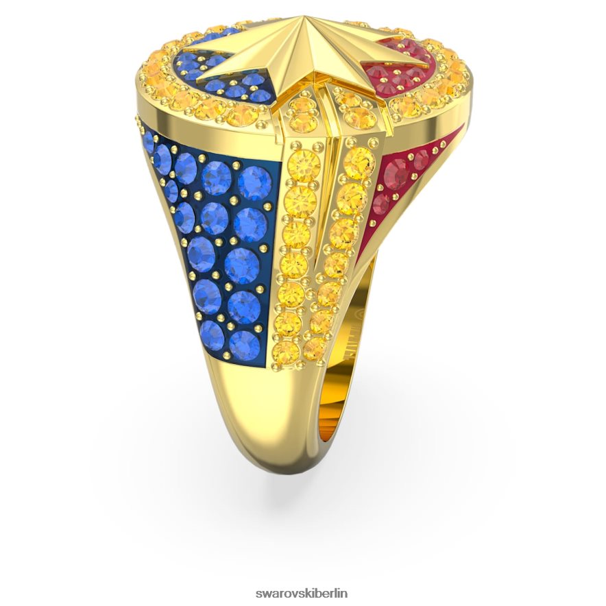 Swarovski Marvel Captain Marvel Ring mehrfarbig, vergoldet Schmuck HLT4481089