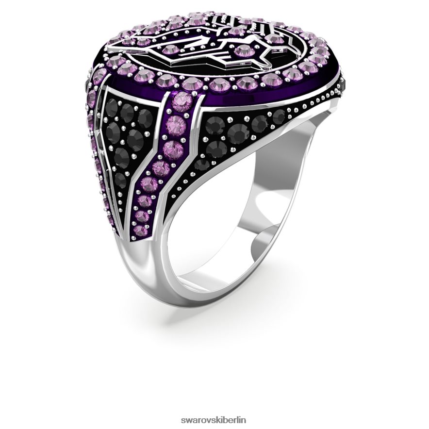 Swarovski Marvel-Ring mit schwarzem Panther schwarzer Panther, lila, rhodiniert Schmuck HLT4481085