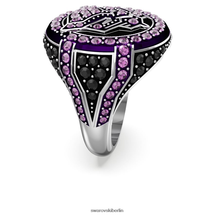 Swarovski Marvel-Ring mit schwarzem Panther schwarzer Panther, lila, rhodiniert Schmuck HLT4481085