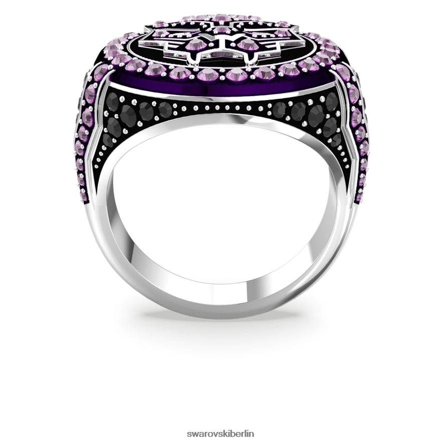 Swarovski Marvel-Ring mit schwarzem Panther schwarzer Panther, lila, rhodiniert Schmuck HLT4481085