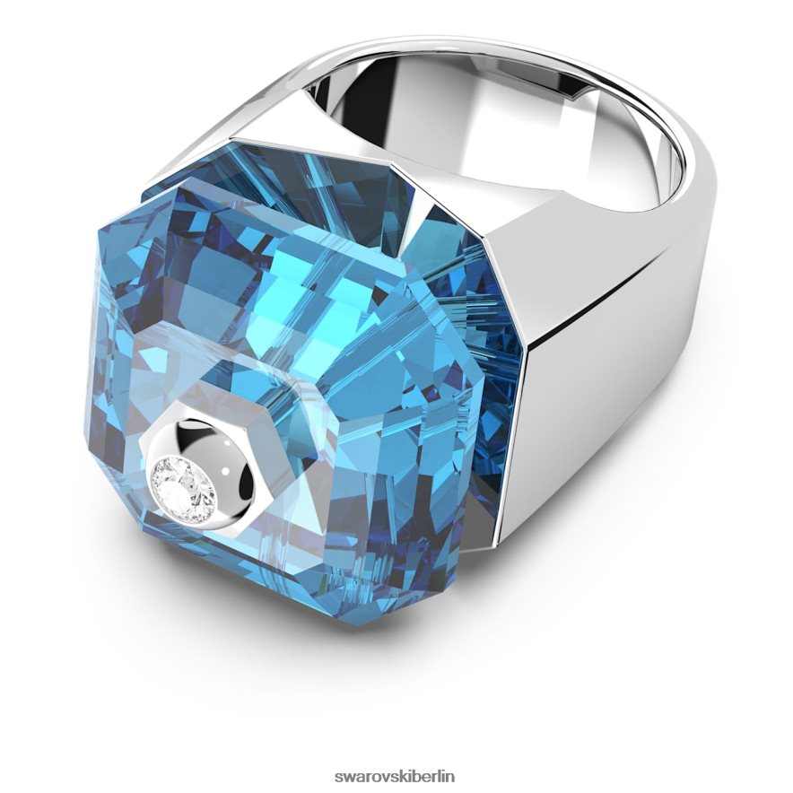 Swarovski Numina-Ring quadratischer Schliff, blau, rhodiniert Schmuck HLT4481090