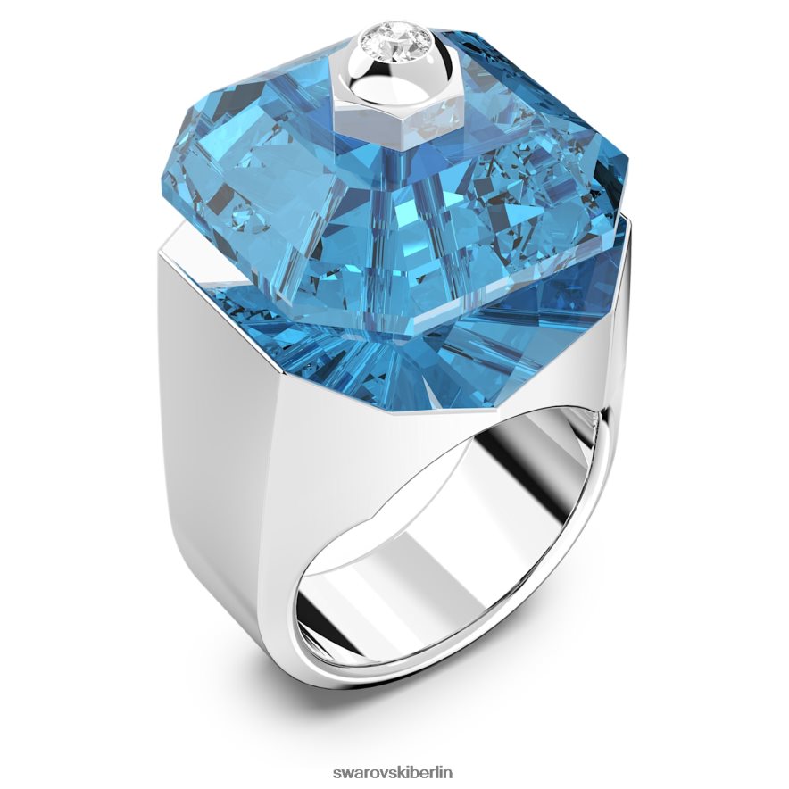 Swarovski Numina-Ring quadratischer Schliff, blau, rhodiniert Schmuck HLT4481090