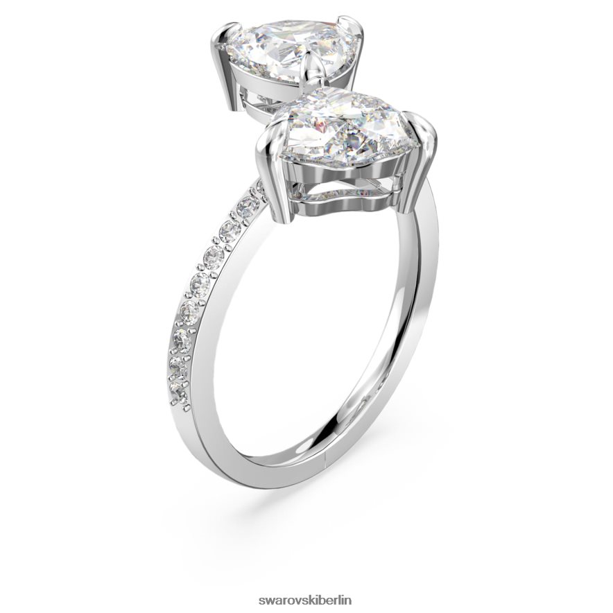 Swarovski Offener Ring der Seele anziehen Herz, weiß, rhodiniert Schmuck HLT4481092