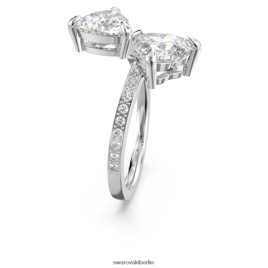 Swarovski Offener Ring der Seele anziehen Herz, weiß, rhodiniert Schmuck HLT4481092