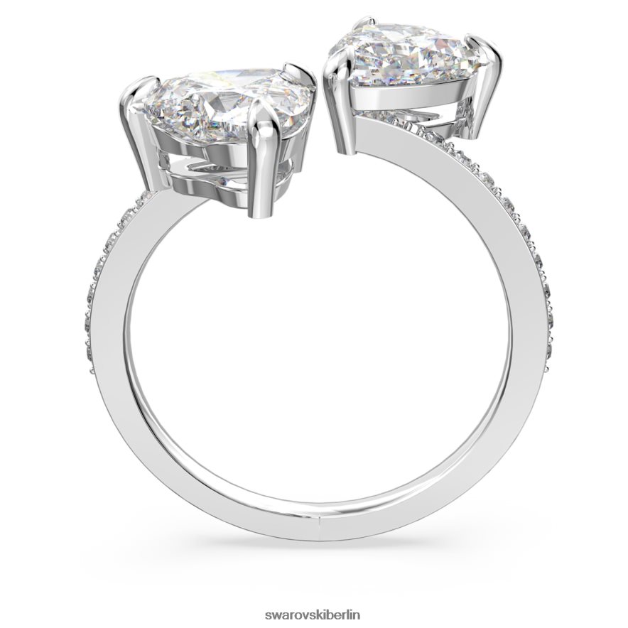 Swarovski Offener Ring der Seele anziehen Herz, weiß, rhodiniert Schmuck HLT4481092