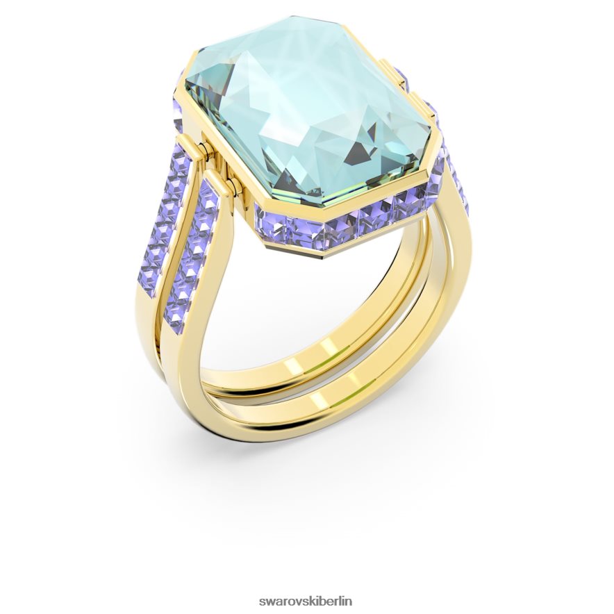 Swarovski Orbita-Ring Achteckschliff, mehrfarbig, vergoldet Schmuck HLT4481083