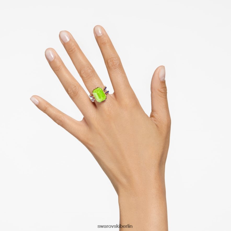 Swarovski Orbita-Ring Achteckschliff, mehrfarbig, vergoldet Schmuck HLT4481083