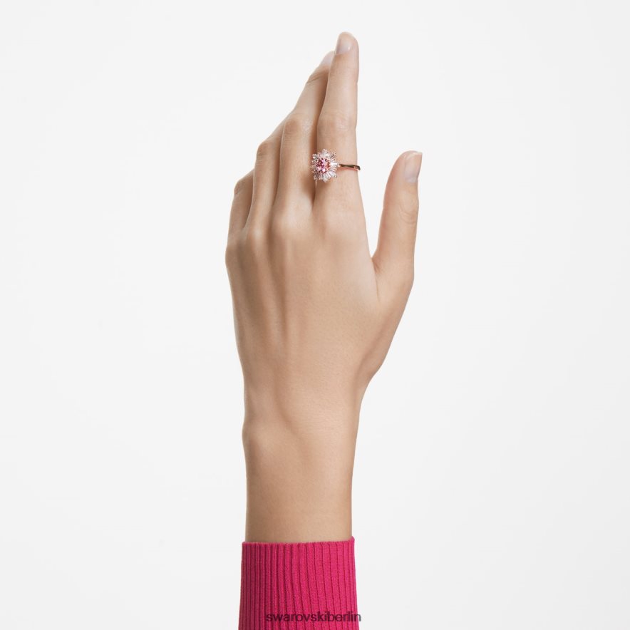 Swarovski Sonnenschein-Ring Mischschliffe, Sonne, Rosa, rosévergoldet Schmuck HLT4481093