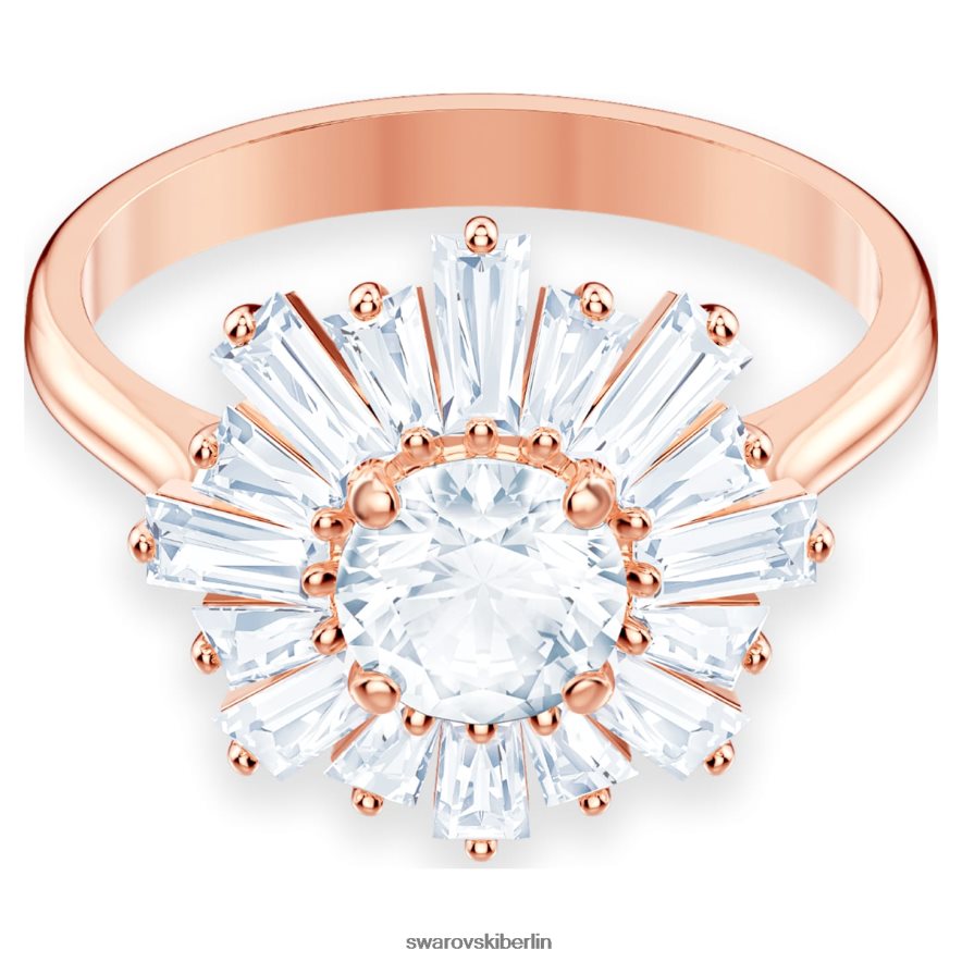 Swarovski Sonnenschein-Ring Mischschliffe, Sonne, Weiß, rosévergoldet Schmuck HLT4481082