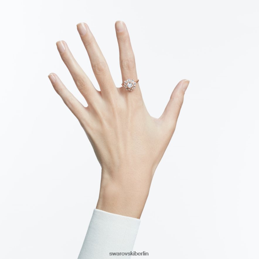 Swarovski Sonnenschein-Ring Mischschliffe, Sonne, Weiß, rosévergoldet Schmuck HLT4481082