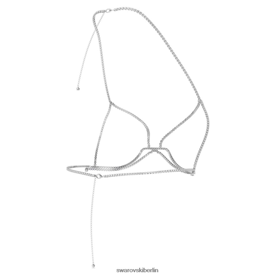 Swarovski Millenia-Körperkette Rundschliff, weiß, rhodiniert Schmuck HLT4481491