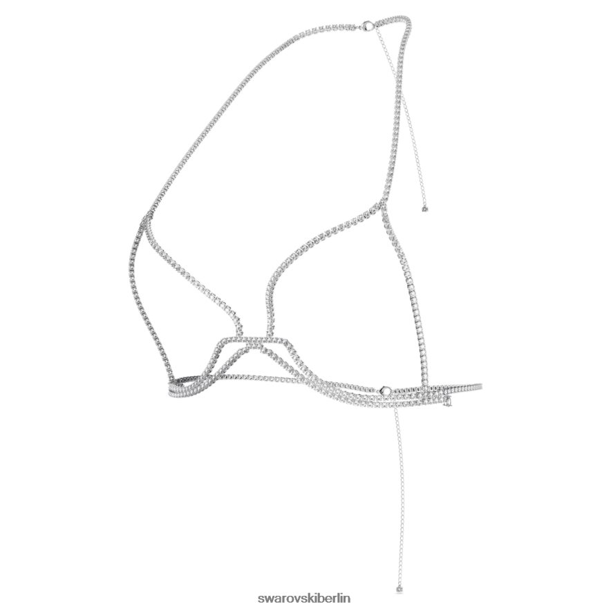 Swarovski Millenia-Körperkette Rundschliff, weiß, rhodiniert Schmuck HLT4481491
