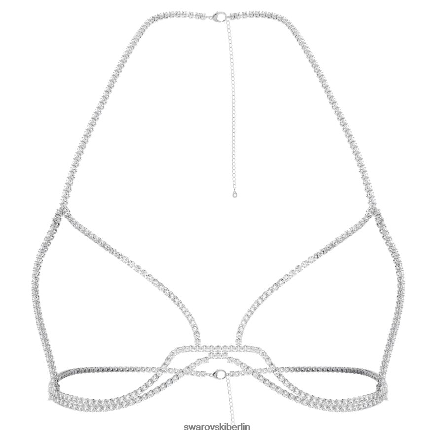 Swarovski Millenia-Körperkette Rundschliff, weiß, rhodiniert Schmuck HLT4481491