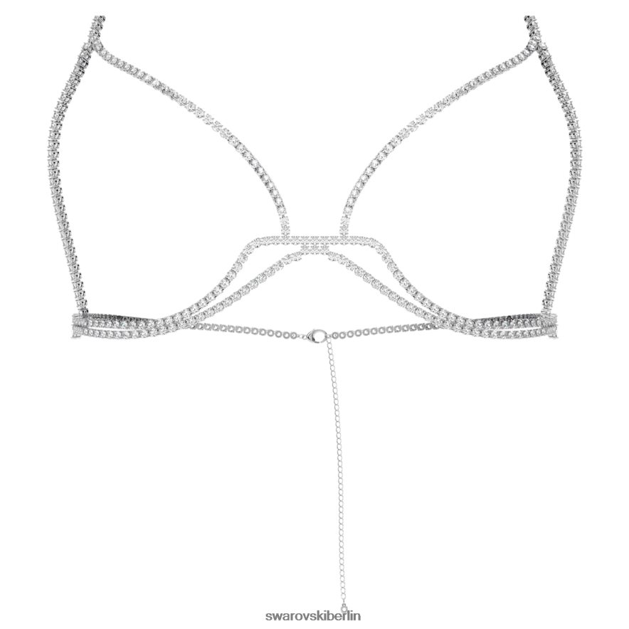 Swarovski Millenia-Körperkette Rundschliff, weiß, rhodiniert Schmuck HLT4481491