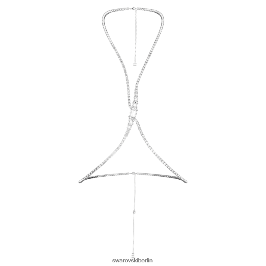 Swarovski Millenia-Körperkette quadratisch geschliffen, weiß, rhodiniert Schmuck HLT4481493