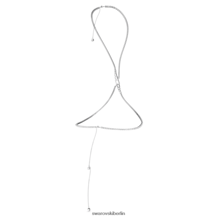 Swarovski Millenia-Körperkette quadratisch geschliffen, weiß, rhodiniert Schmuck HLT4481493