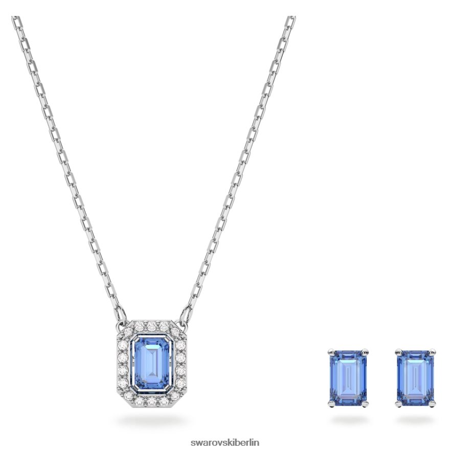 Swarovski Jahrtausende gesetzt Achteckschliff, blau, rhodiniert Schmuck HLT448385