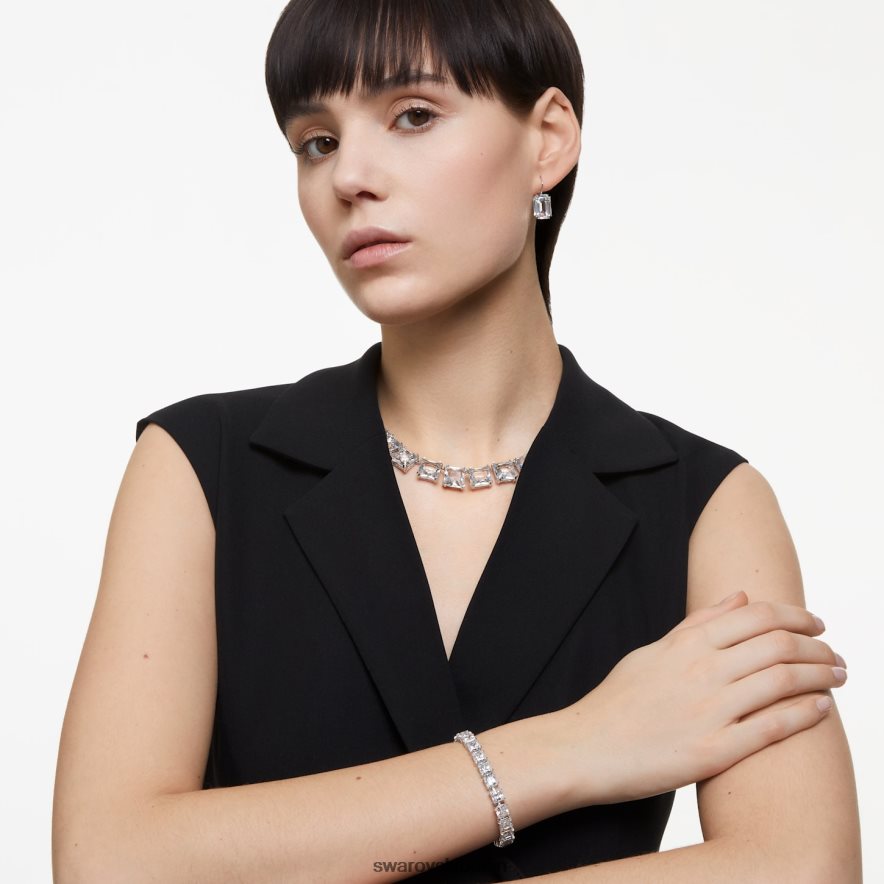 Swarovski Jahrtausende gesetzt Mischschliffe, weiß, rhodiniert Schmuck HLT448378