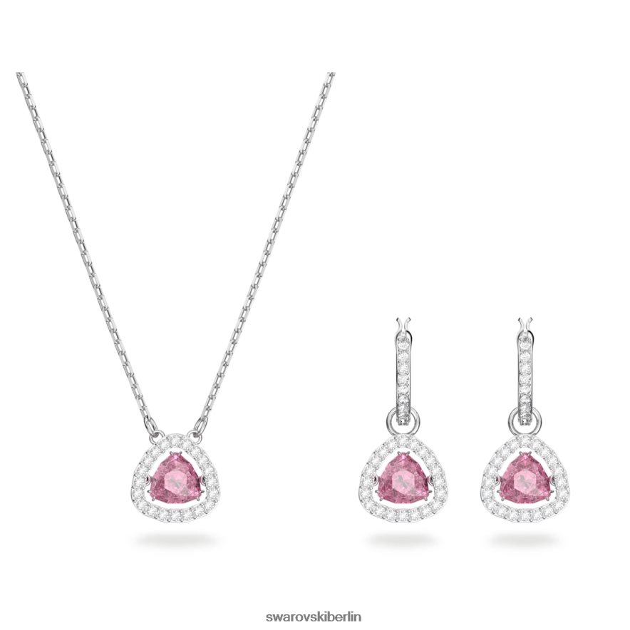 Swarovski Jahrtausende gesetzt Trilliantschliff, rosa, rhodiniert Schmuck HLT448407