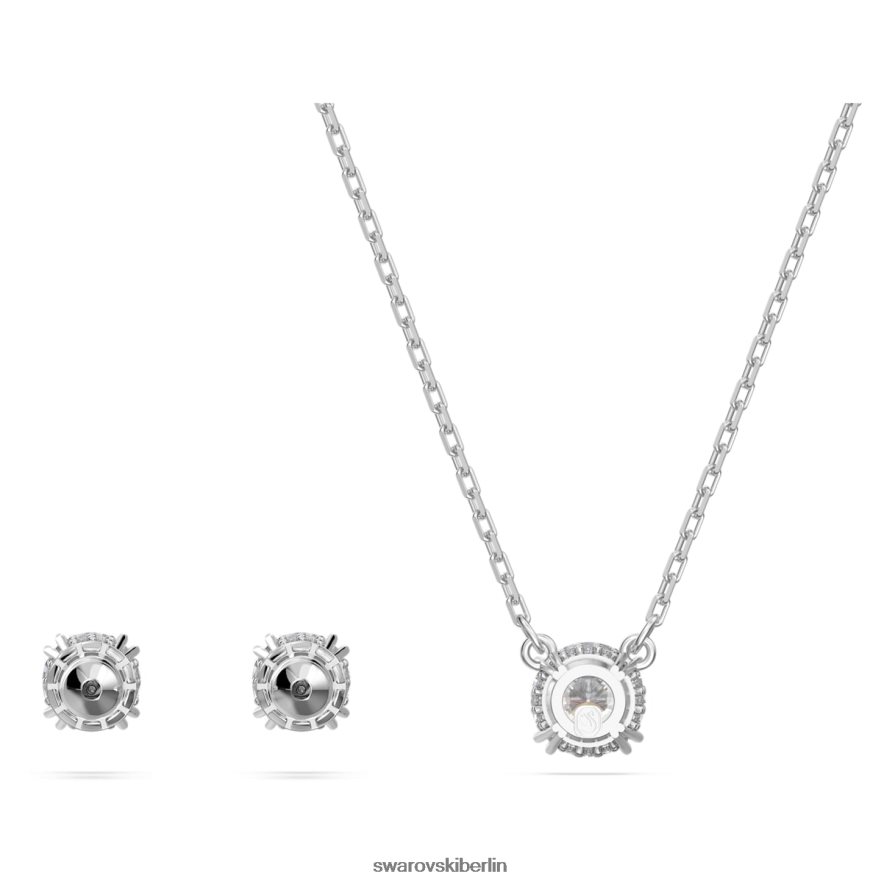 Swarovski Konstella-Set Rundschliff, weiß, rhodiniert Schmuck HLT448392