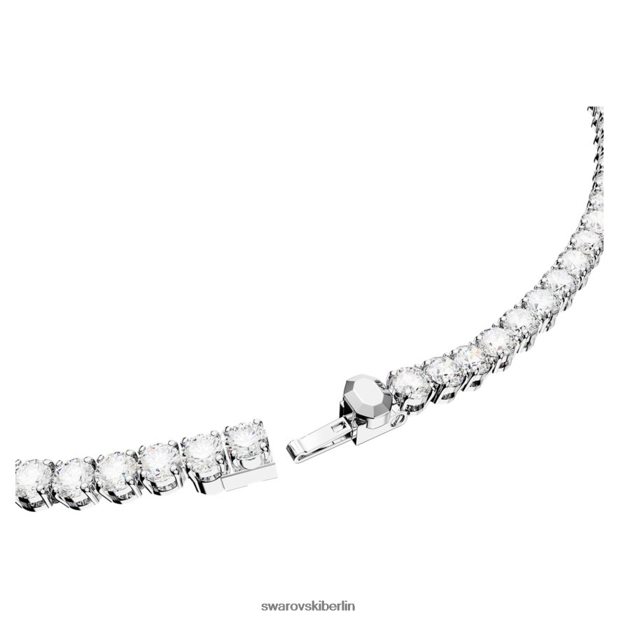 Swarovski Matrix-Tennis-Set Rundschliff, weiß, rhodiniert Schmuck HLT448388