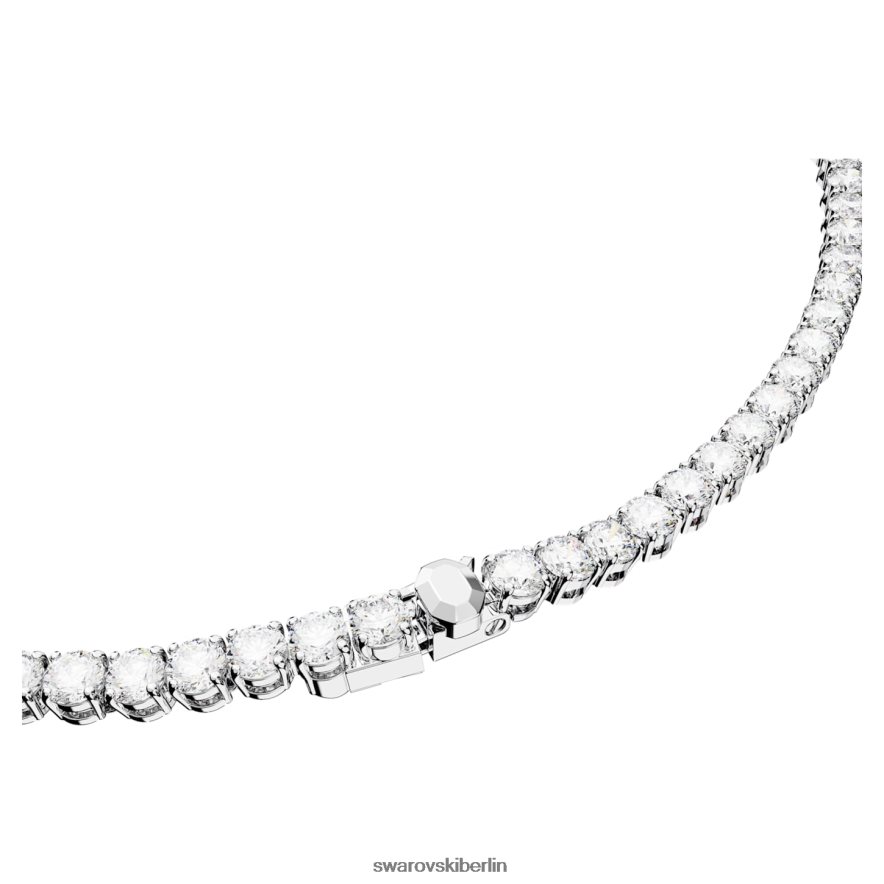 Swarovski Matrix-Tennis-Set Rundschliff, weiß, rhodiniert Schmuck HLT448388