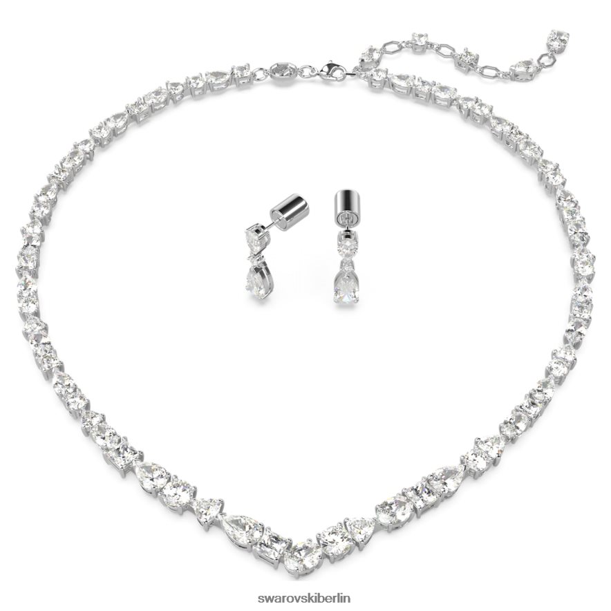 Swarovski Mesmera-Set Mischschliffe, weiß, rhodiniert Schmuck HLT448397