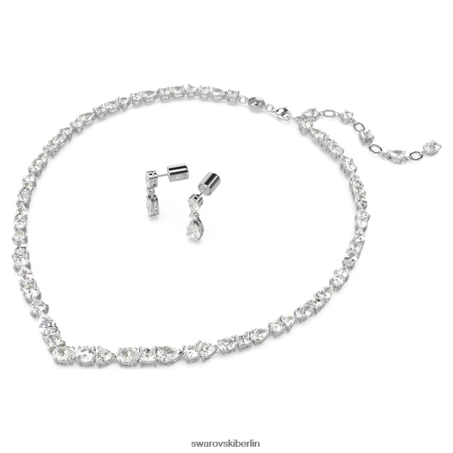 Swarovski Mesmera-Set Mischschliffe, weiß, rhodiniert Schmuck HLT448397