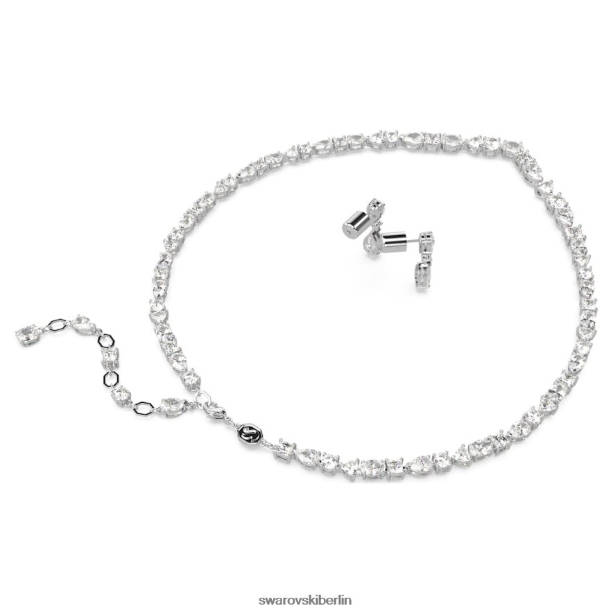Swarovski Mesmera-Set Mischschliffe, weiß, rhodiniert Schmuck HLT448397