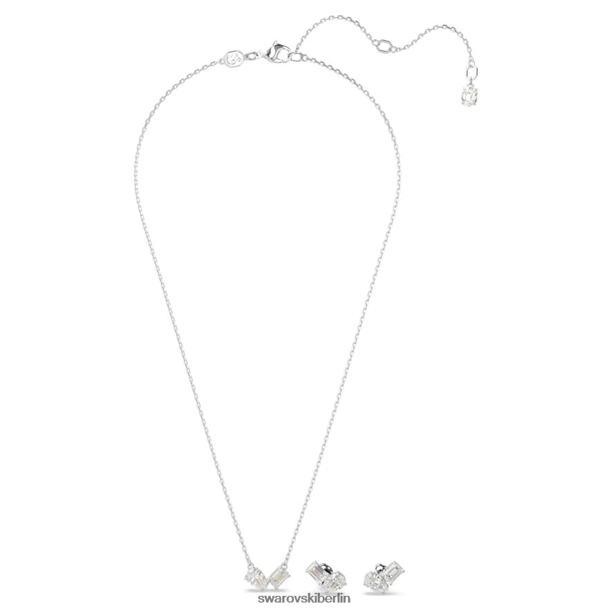 Swarovski Mesmera-Set Mischschliffe, weiß, rhodiniert Schmuck HLT448400