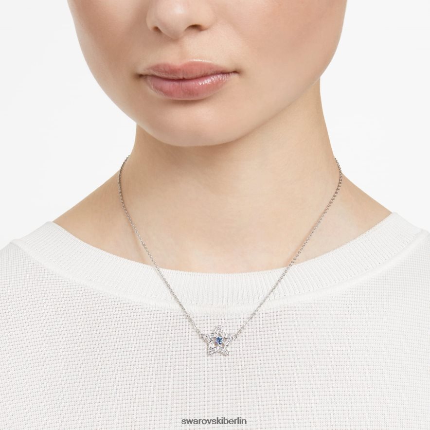 Swarovski Stella-Set Mischschliffe, Stern, blau, rhodiniert Schmuck HLT448408