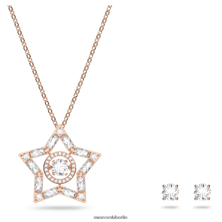 Swarovski Stella-Set Mischschliffe, Stern, weiß, rosévergoldet Schmuck HLT448406