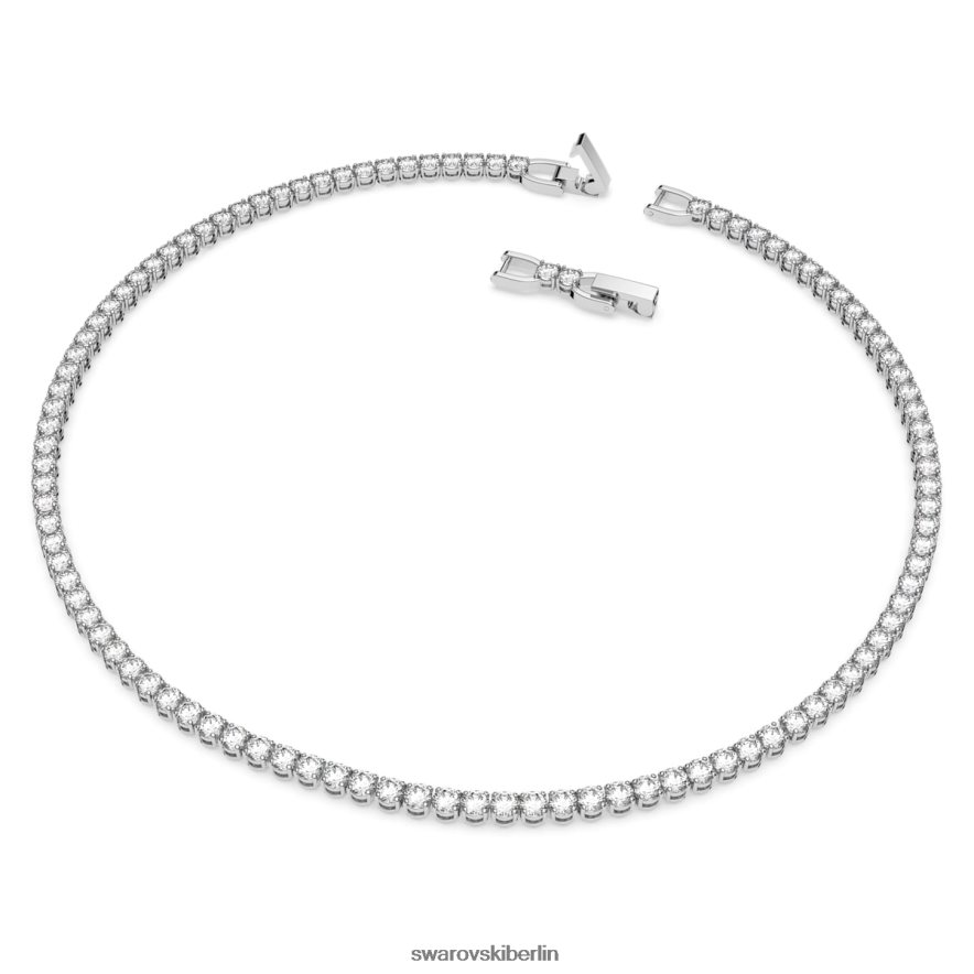 Swarovski Tennis-Deluxe-Set Rundschliff, weiß, rhodiniert Schmuck HLT448412