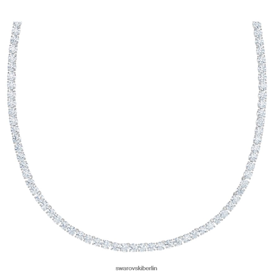 Swarovski Tennis-Deluxe-Set Rundschliff, weiß, rhodiniert Schmuck HLT448412