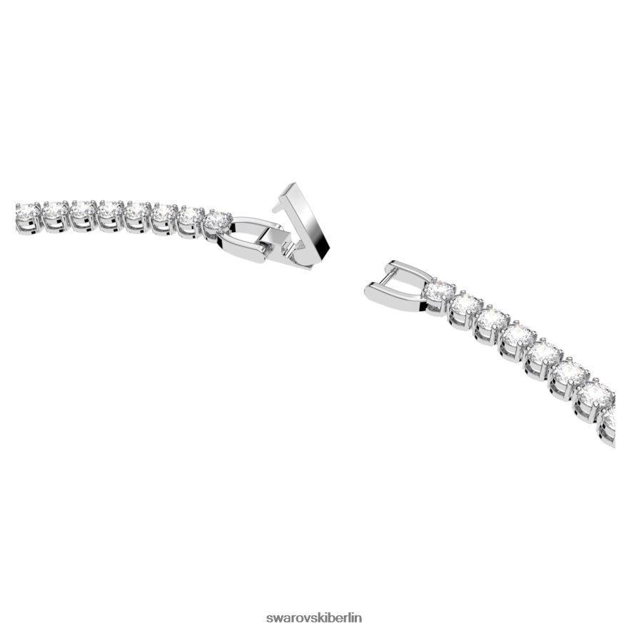 Swarovski Tennis-Deluxe-Set Rundschliff, weiß, rhodiniert Schmuck HLT448412