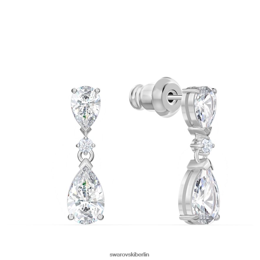 Swarovski Tennis Deluxe V-Set Mischschliffe, weiß, rhodiniert Schmuck HLT448409