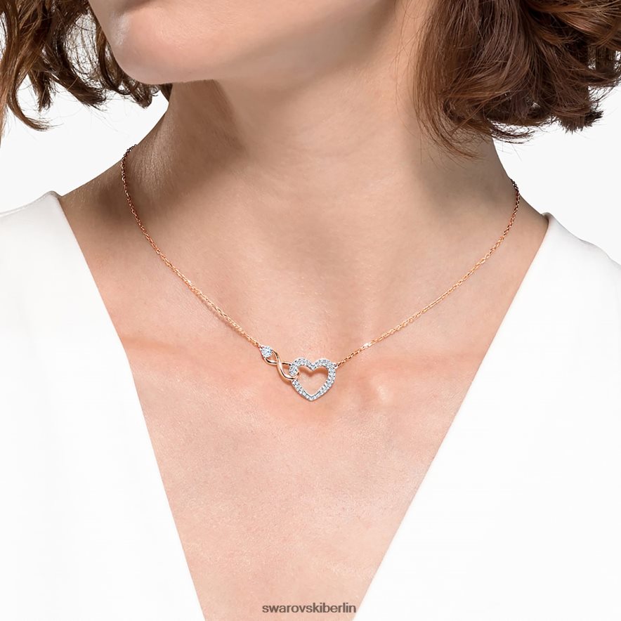 Swarovski Unendlichkeitssatz Unendlichkeit und Herz, weiß, Metallmix-Finish Schmuck HLT448386