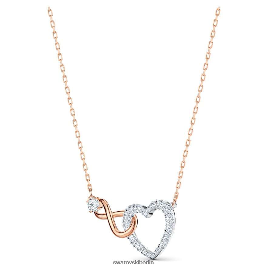 Swarovski Unendlichkeitssatz Unendlichkeit und Herz, weiß, Metallmix-Finish Schmuck HLT448386