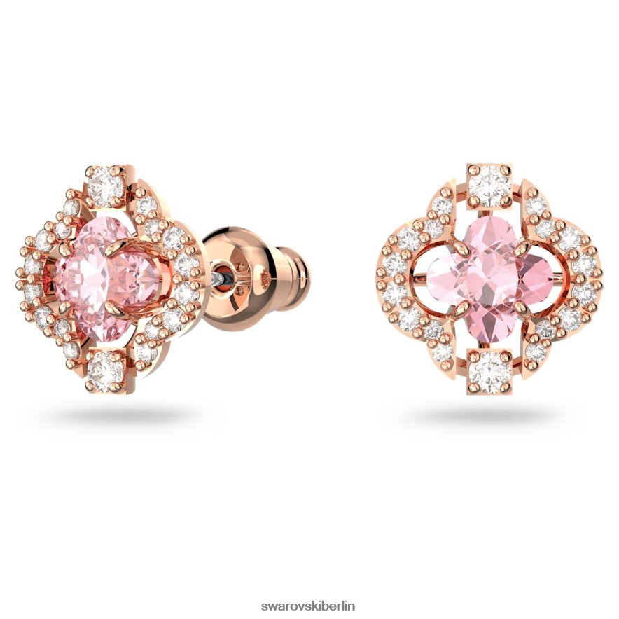 Swarovski funkelndes Tanzset Mischschliffe, Kleeblatt, Rosa, rosévergoldet Schmuck HLT448390