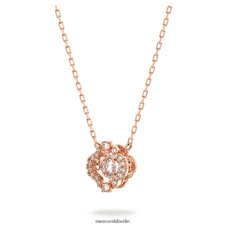 Swarovski funkelndes Tanzset Mischschliffe, Kleeblatt, weiß, rosévergoldet Schmuck HLT448411