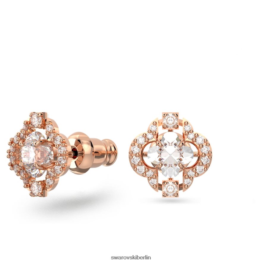 Swarovski funkelndes Tanzset Mischschliffe, Kleeblatt, weiß, rosévergoldet Schmuck HLT448416